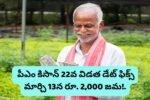PM Kisan 22nd Installment Date